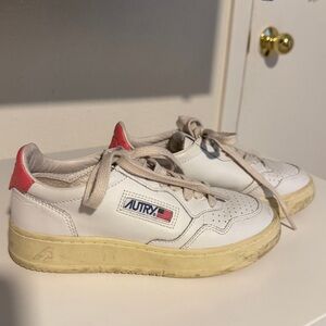 Autry pink and white sneakers size 5